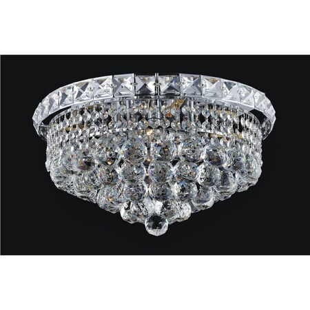 Cwi Lighting Luminous 4 Light Flush Mount With Chrome Finish 8002C14C
